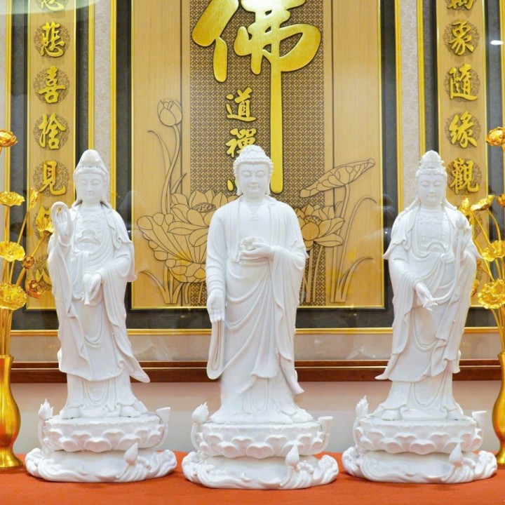 Tôn tượng Tam Thế Phật Sứ cao cấp 